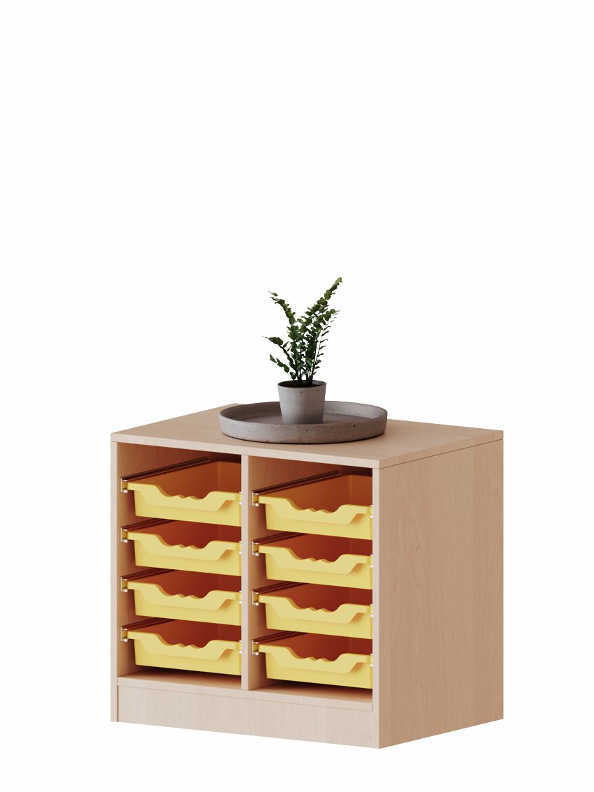 ErgoTray Regal zweireihig 1,5 OH, 8 Boxen M